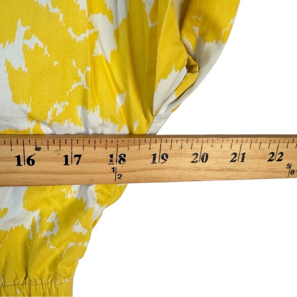 GAP Yellow Floral Midi Dress Cotton Sleeveless Size M Summer Cottagecore Picnic - Picture 13 of 14